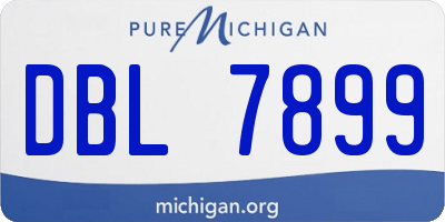 MI license plate DBL7899