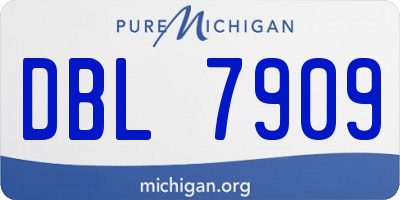 MI license plate DBL7909
