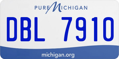 MI license plate DBL7910