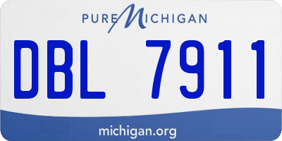 MI license plate DBL7911