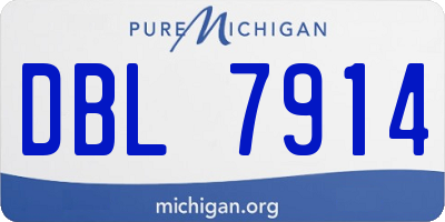 MI license plate DBL7914