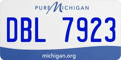 MI license plate DBL7923