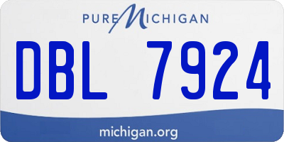 MI license plate DBL7924