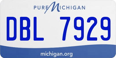 MI license plate DBL7929