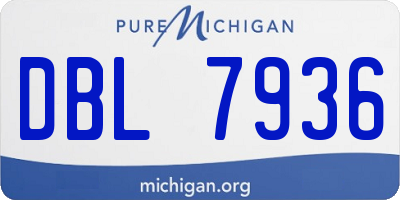 MI license plate DBL7936