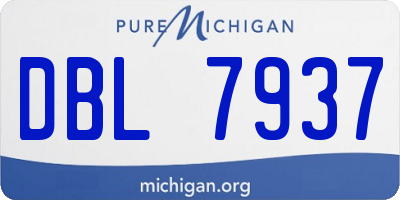 MI license plate DBL7937