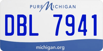 MI license plate DBL7941