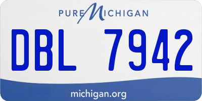 MI license plate DBL7942