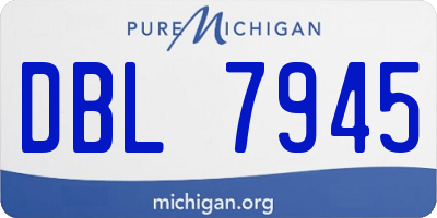 MI license plate DBL7945