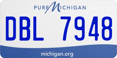 MI license plate DBL7948