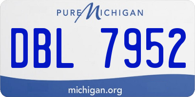 MI license plate DBL7952