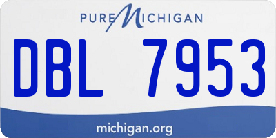 MI license plate DBL7953