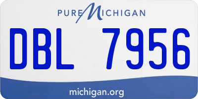 MI license plate DBL7956