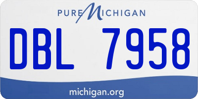 MI license plate DBL7958