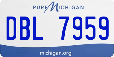 MI license plate DBL7959