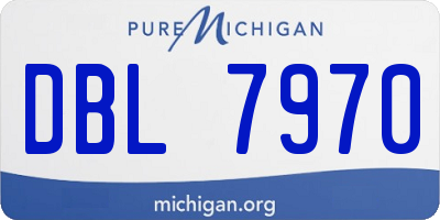 MI license plate DBL7970