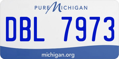 MI license plate DBL7973