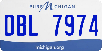 MI license plate DBL7974