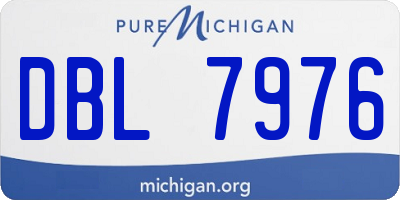 MI license plate DBL7976