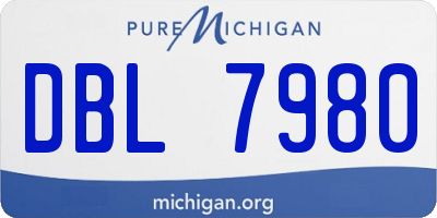 MI license plate DBL7980