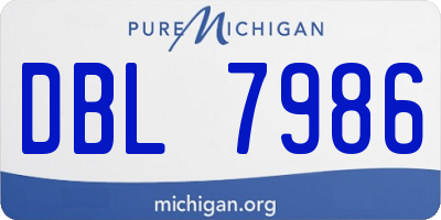 MI license plate DBL7986