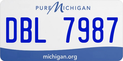 MI license plate DBL7987