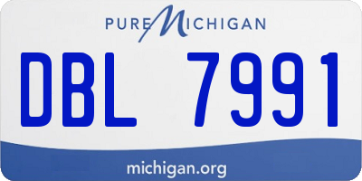 MI license plate DBL7991