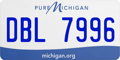 MI license plate DBL7996