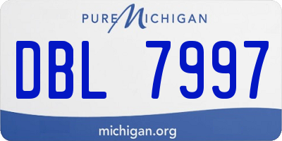 MI license plate DBL7997