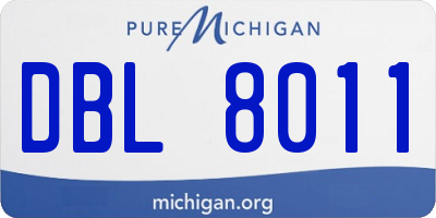 MI license plate DBL8011