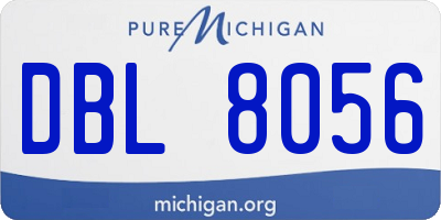 MI license plate DBL8056