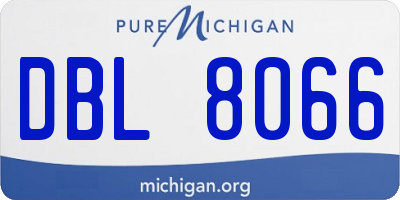 MI license plate DBL8066