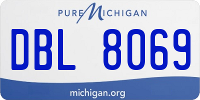MI license plate DBL8069
