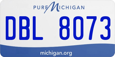MI license plate DBL8073