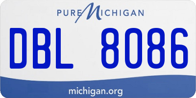 MI license plate DBL8086