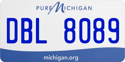 MI license plate DBL8089