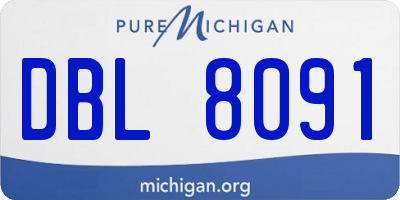 MI license plate DBL8091