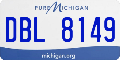 MI license plate DBL8149