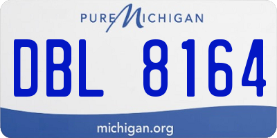 MI license plate DBL8164