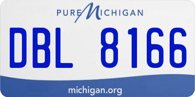 MI license plate DBL8166