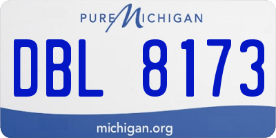 MI license plate DBL8173