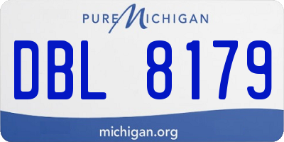 MI license plate DBL8179