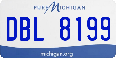 MI license plate DBL8199