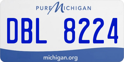 MI license plate DBL8224