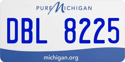 MI license plate DBL8225