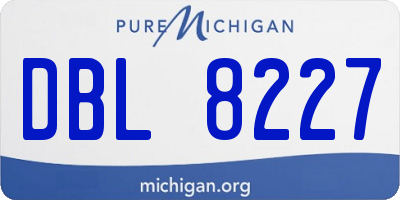 MI license plate DBL8227