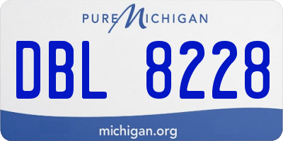 MI license plate DBL8228