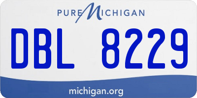 MI license plate DBL8229