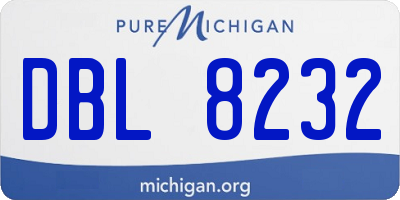MI license plate DBL8232