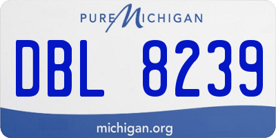 MI license plate DBL8239
